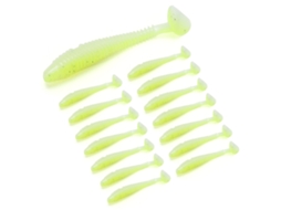 Isca de Pesca Silicone T Tail 15pcs Cor Dupla