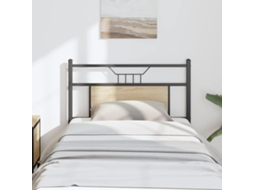 Vidaxl Cabeceira De Substituição 80cm Derivados De Madeira/aço Carvalho Sonoma