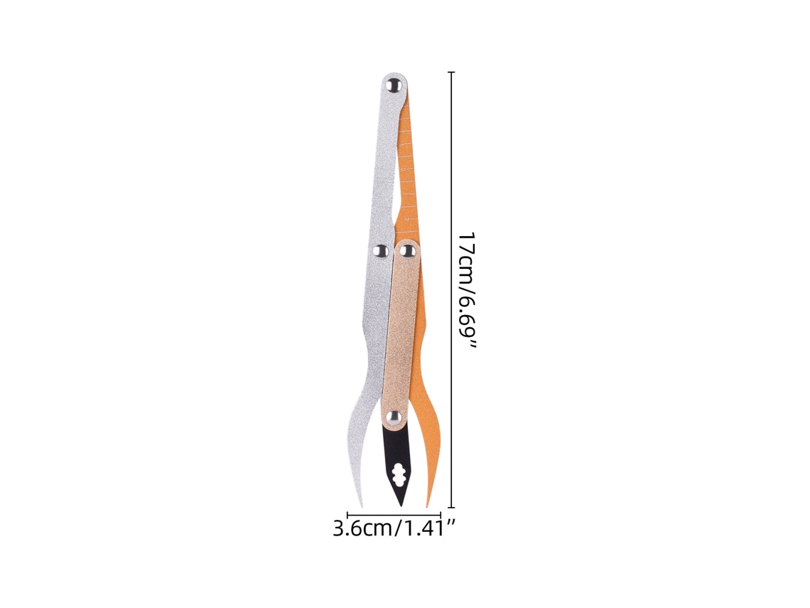 Régua De Sobrancelhas De Alumínio 4 Cores Curva Triangular Para Maquilhagem Permanente Eoocoo