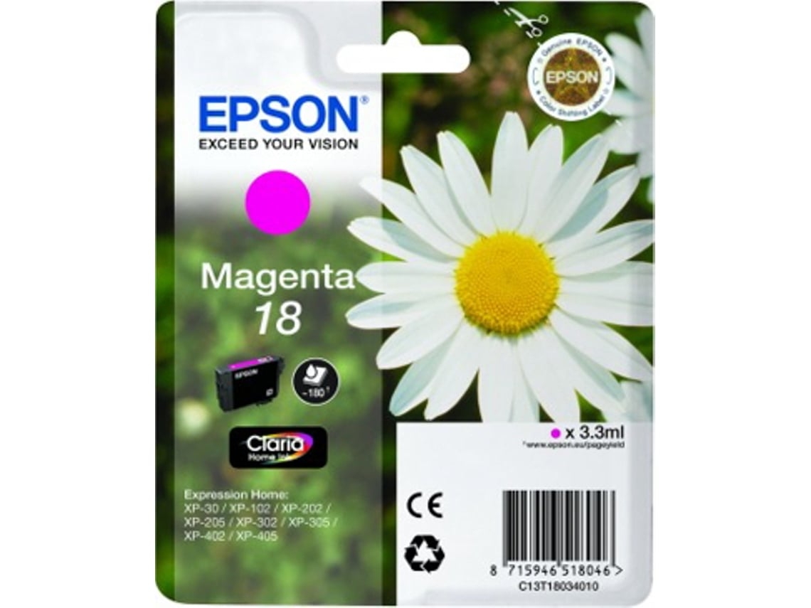 Tinteiro EPSON T1803 Magenta (Outlet Caixa Aberta - C13T18034020)