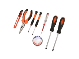 Kit De Ferramentas Para Casa 9 Peças Multifuncional Com Caixa Portátil Para Manutenção E Diy