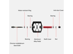 Pedal De Bicicleta Laxiscreed Em Alumínio Leve, Antidrapante E Resistente Para Melhor Performance