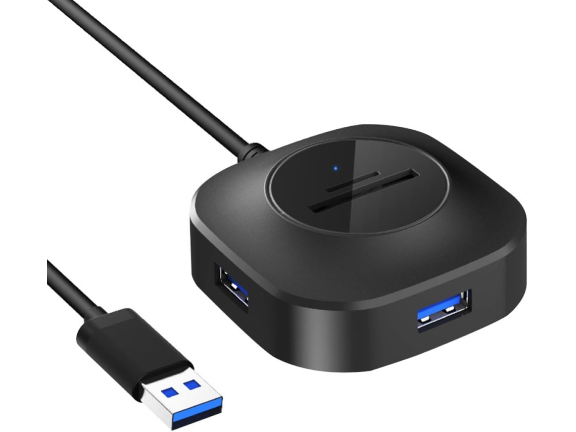 Hub Usb 3.0 Para Laptop Com Material Abs E Cabo De 25 Cm, Compatível