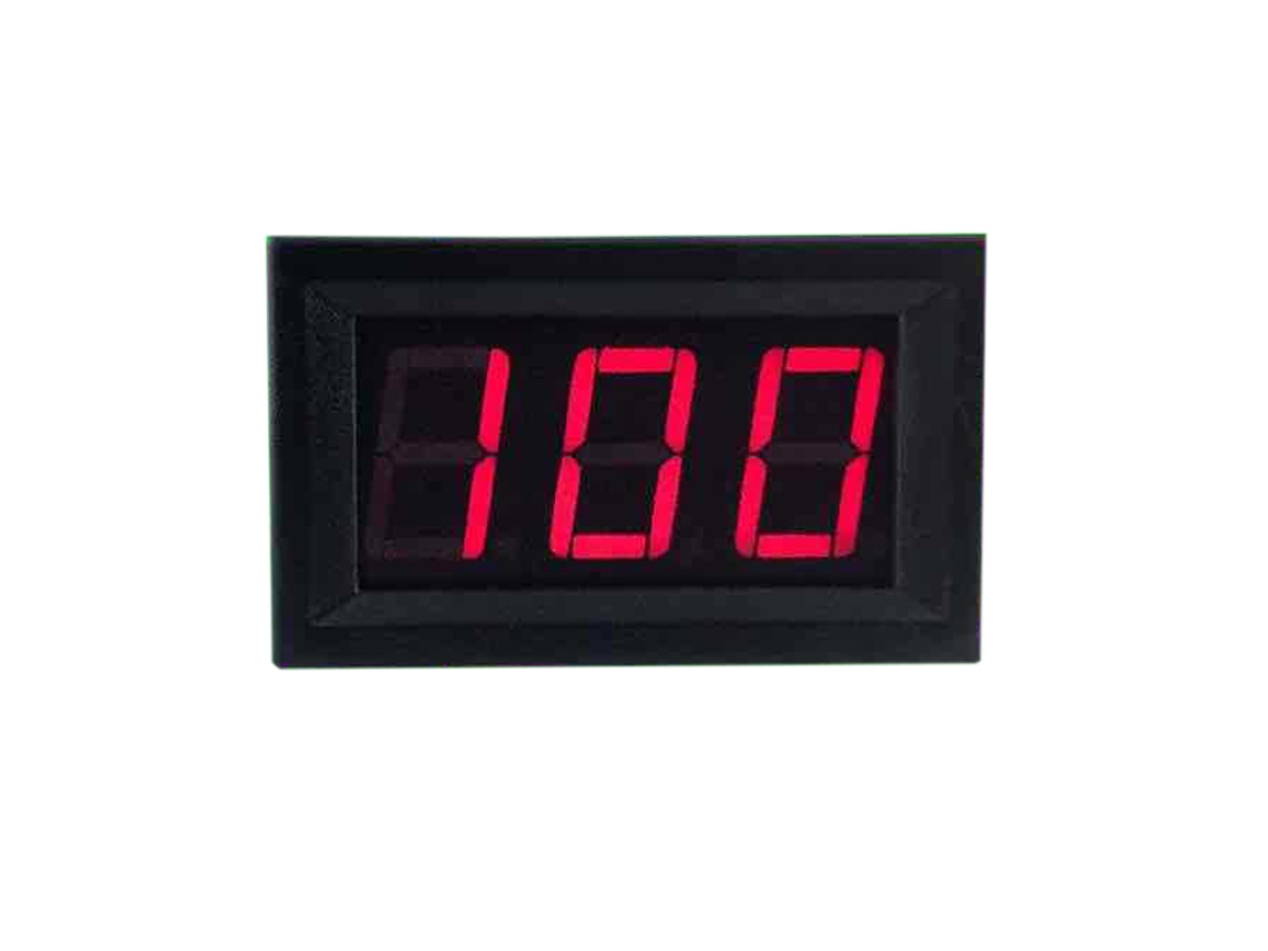 Voltímetro Digital YURU com Display LED de 0.56 polegadas, 0-100V, fácil instalação