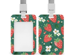 Porta Crachá Com Estampa De Frutas Frescas, Personalizável, À Prova D Água, Protetor Crachás, Ideal