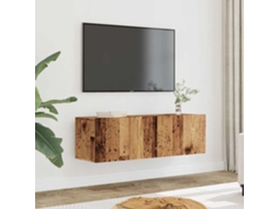 Vidaxl Móveis De Parede Para Tv 2 Pcs 100x30x30 Cm Madeira Velha