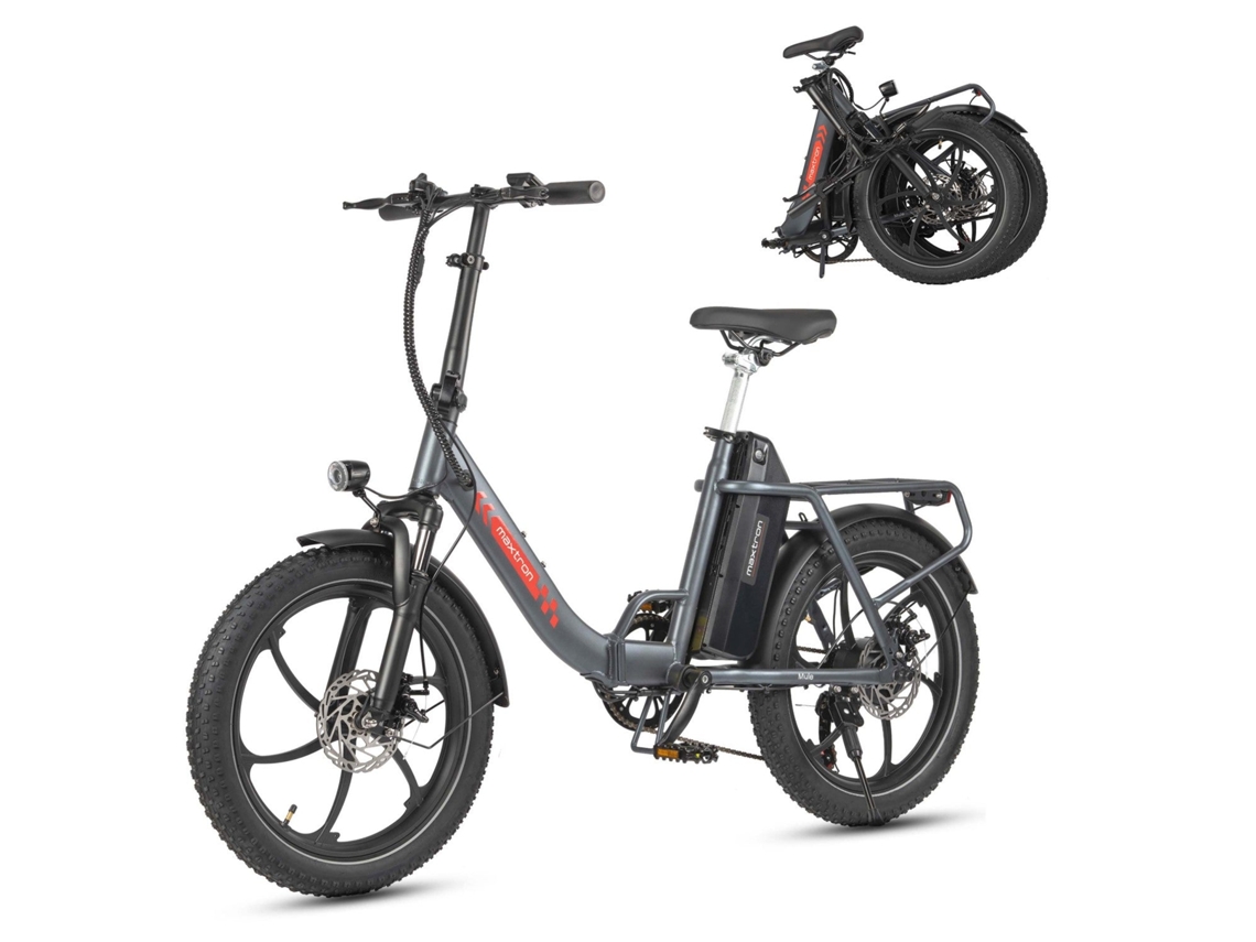 Bicicleta Elétrica MAXTURN Mule Motor 250w Bateria 48v20ah 20'' Travão a Disco Mecânico Cinza