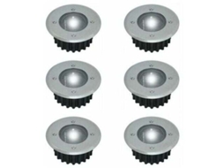 Projetores de Solo Led com energia solar, aço inox, 85 mm AQUAFORGE