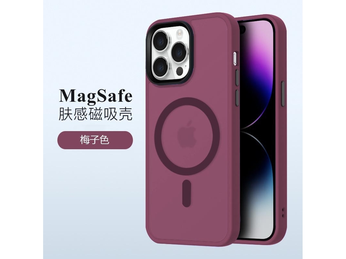 Capa Para Iphone 17 Air Na Cor Ameixa Fosca, Resistente A Quedas E Magnética.