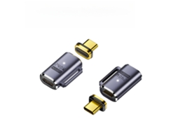 Adaptador Magnético Usb C 2 Unidades, Com 240w Pd3.1 E 40gbps, Vídeo 8k Para Macbook Pro E Ipad Cinza Escuro Hexinyigjly