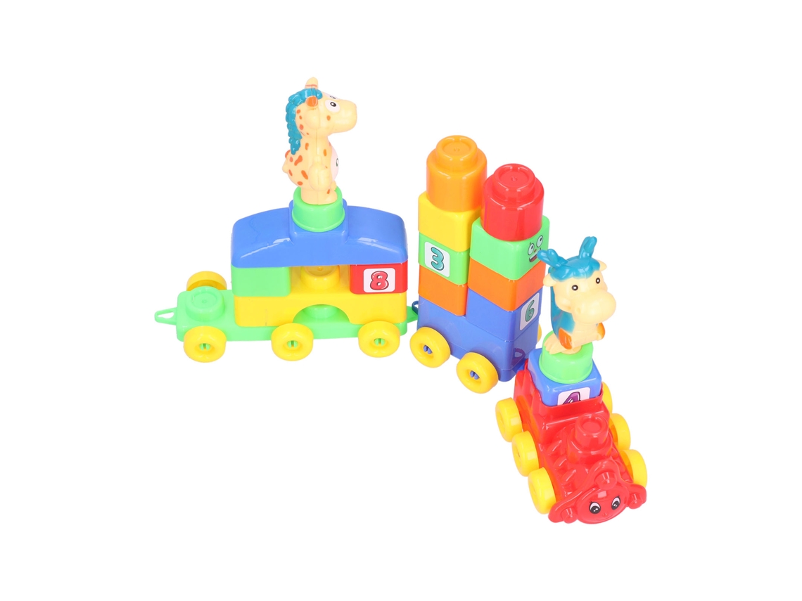 Primerox 22pcs Brinquedos de Blocos para Crianças com Animais Coloridos Big Blocks Educativo 3+ Anos