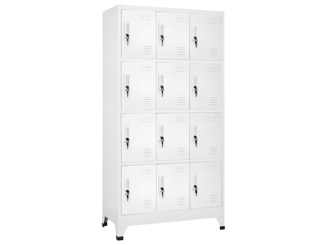 Locker Cabinet, Locker Cabinets Vidaxl Cinzeto Aço (n/a)