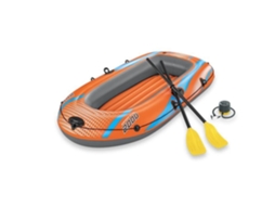 Canoa - Bestway - Conjunto De Balsa Kondor Elite™ 2000 - 196 X 106 Cm - 1 Adulto + 1 Criança - 120kg Máx. - Bomba De Pé - 2 Remos