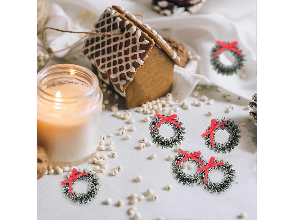 Mini Coroas De Natal Para Castiçais