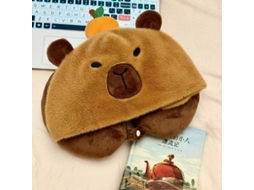 Almofada de pescoço com capuz em formato de capivara BRILVIBERA