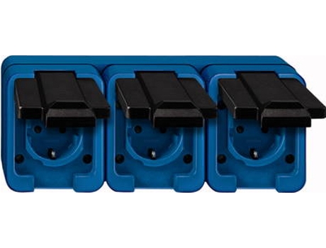 229375 Steckdose Schwarz Blau Merten (229375)