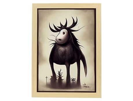 Lâmpada NACNIC Responsável T Burton Estilo Ilustrações E Pôsteres De Animais Inspirados Na Arte Gótica E Sombria De Burton A3 Madeira De Madeira