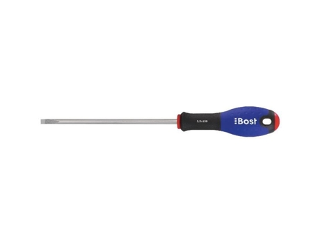 Chave de Fenda Mecânica de Lâmina Plana BOST Padrão Ponta Plana Proteção Elétrica Dimensões 5 5X125Mm