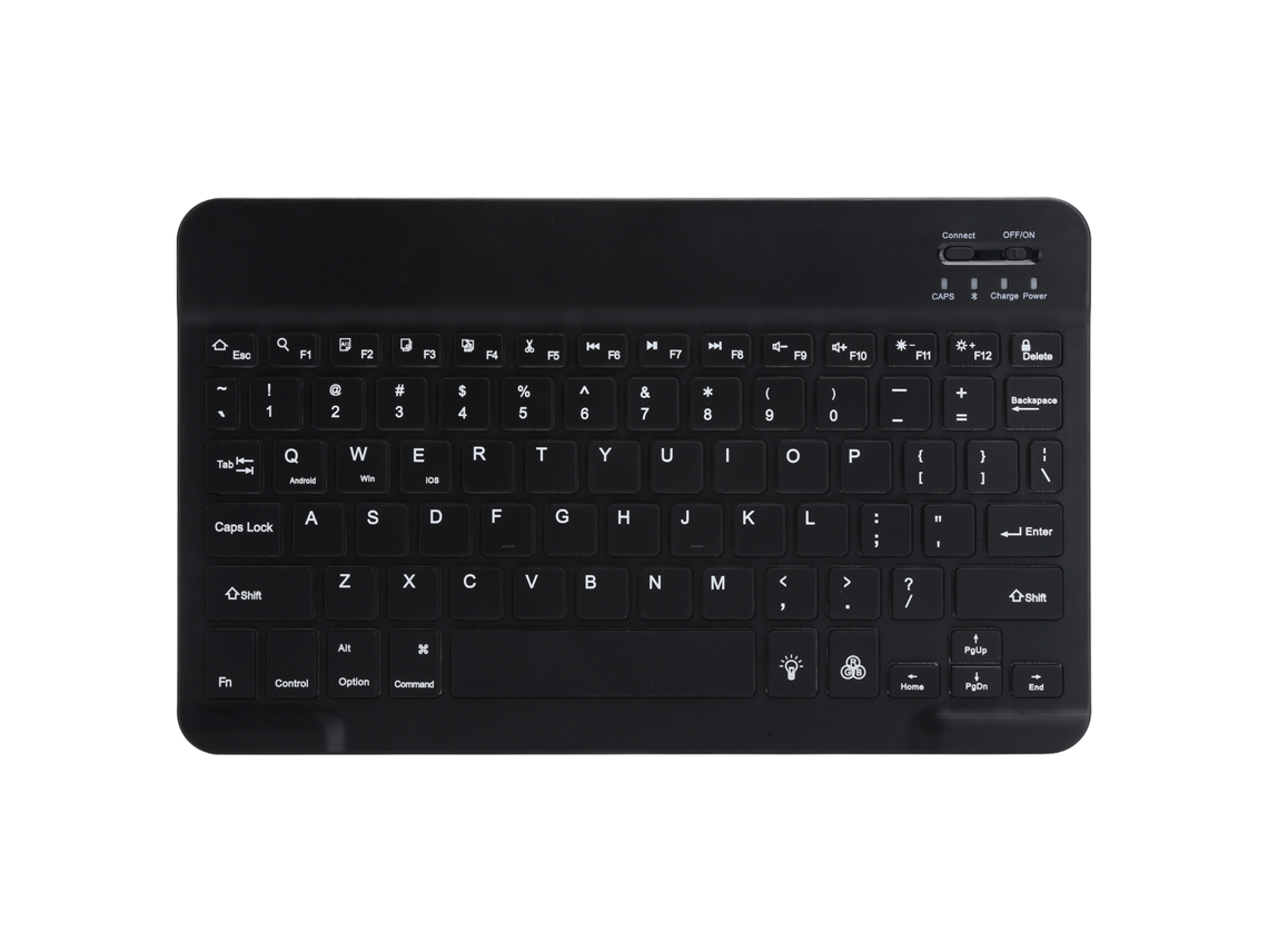 Teclado Bluetooth (teclado Ultra-fino Com Retroiluminação De Sete Cores, Bateria Interna E Carregamento Usb)
