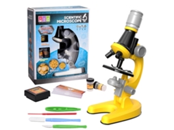 Primerox microscópio para Crianças 100x 400x 1200x Kit Científico Educativo Iniciantes Brinquedo