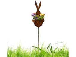 Suporte para Plantas de Exterior Rústico e Charmoso em Metal Decoração de Jardim, Decoração de Páscoa, Estatuetas CHABERLU