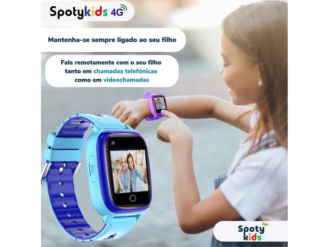 Relógio Smartwatch Criança SPOTYKIDS Jogos e Músicas (Azul