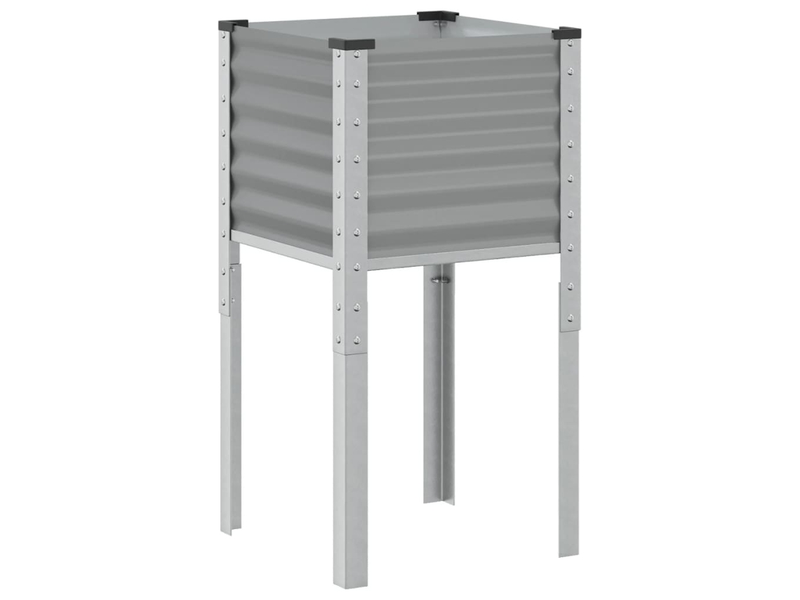 Garden Planter, Garden Planters Vidaxl Cinzeto Aço (45 X 45 X 88 Cm)