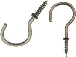 Ganchos De Parede Rosca, Ganchos De Copo Rosca, Pacote Com 50 Unidades, Bronze, 1 2a 2 Polegadas 3 4