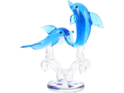 Estatueta De Golfinho Supvox Em Cristal Transparente, Decoração De Mesa Compacta Com Base Estável, Ornamento À