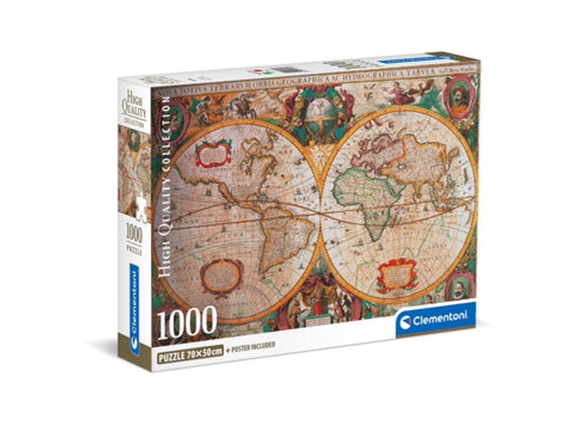 Puzzle CLEMENTONI Mapas (10 anos - 1000 unidades)