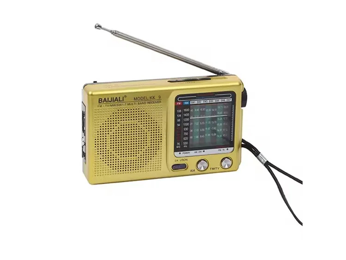 Mini Rádio Fm Kk9, Rádio de Bolso Portátil MDUG (dourado)