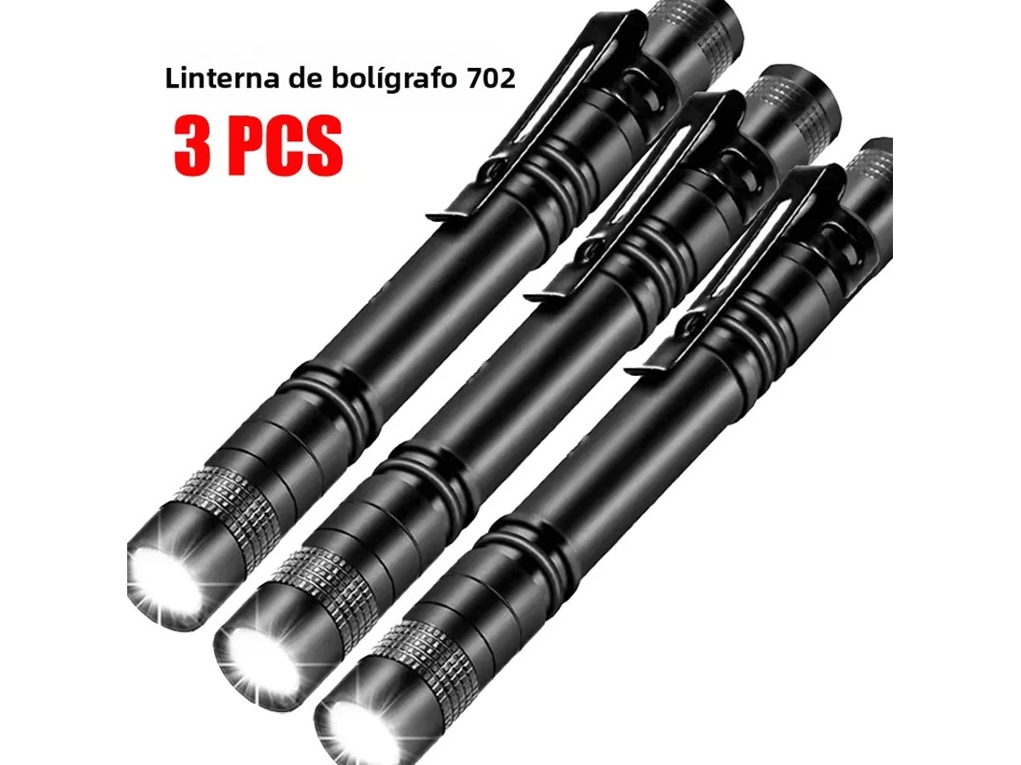Mini Lanterna Portátil Ultrabrilhante de Led em Formato de Caneta, Lanterna de Mão MDUG (3 Unidades)
