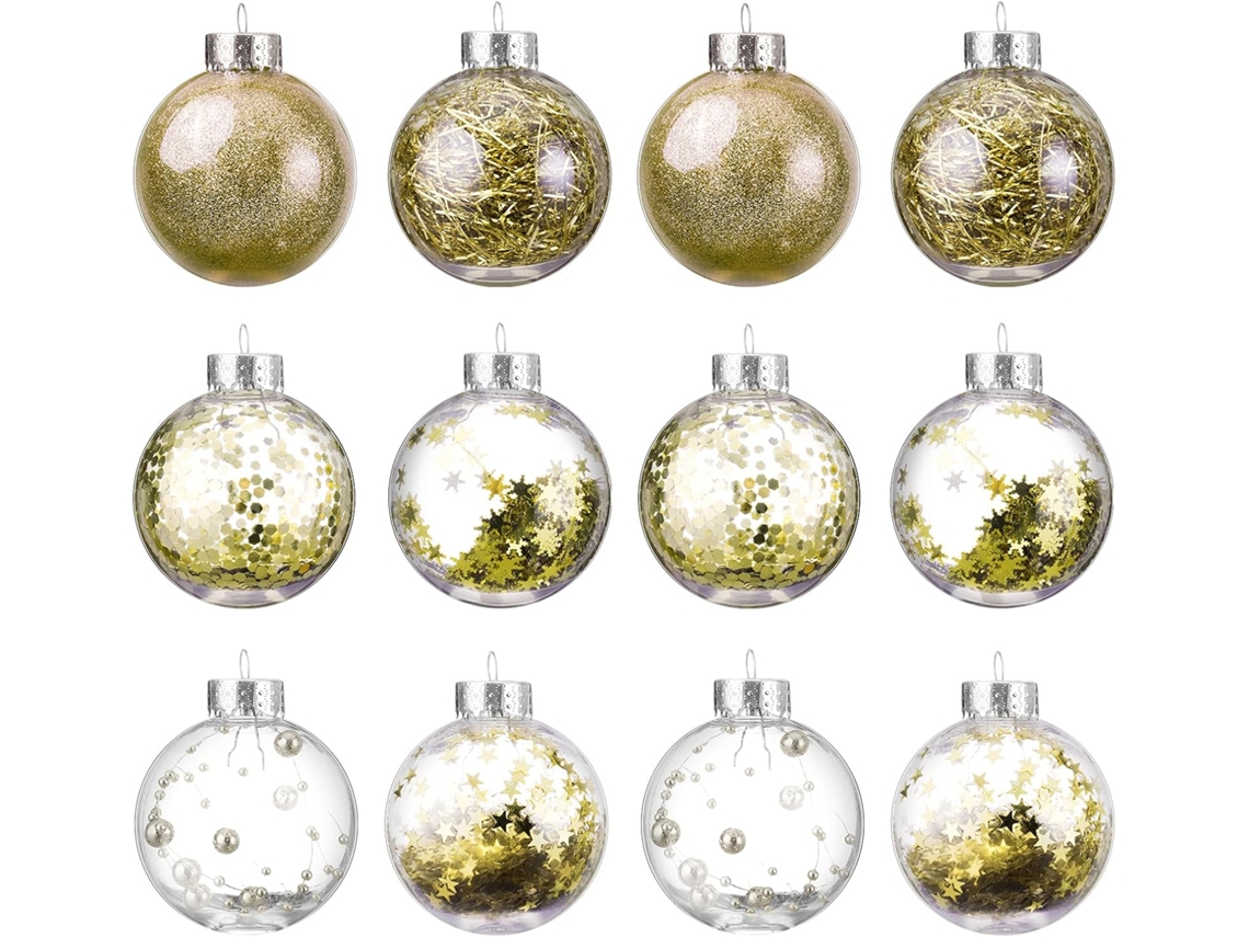36 Peças Decorações De Farce De Boule De Suspendue Boule De Noel Suspendue Decorações De Claires Ornamentos De
