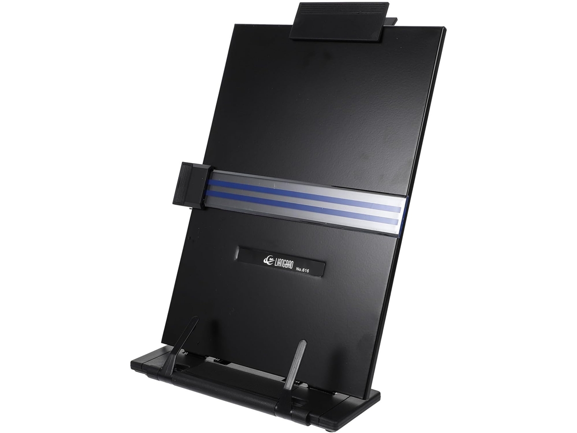 Suporte De Leitura De Mesa Ajustável Em Ferro Preto E Abs, Com Múltiplos Ângulos Para Partituras E Documentos, Gokoco