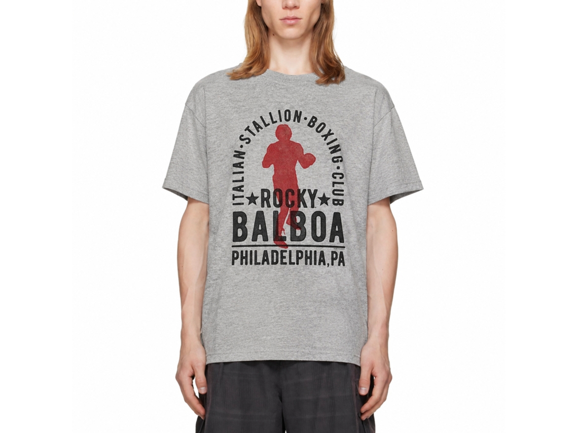 Rockinstone Rocky Movie Balboa Boxing Club Heather Gray Adult T-shirt Size:xxl