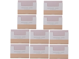 Conjunto de 5 cartões postais em branco com 2 espaços marcados e mini cartões para correspondência.