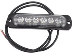 Luz Estroboscópica Ultrafina Supvox Com 6 Leds Para Caminhões E Vans De Campismo, Liga De Alumínio, À Prova D Água Ipx4