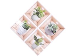 De 4 Adesivos De Parede Decorativos Em Pvc Fosco Com Desenhos De Flores E Vasos Para Decoração De Paredes De Salas De Gokoco