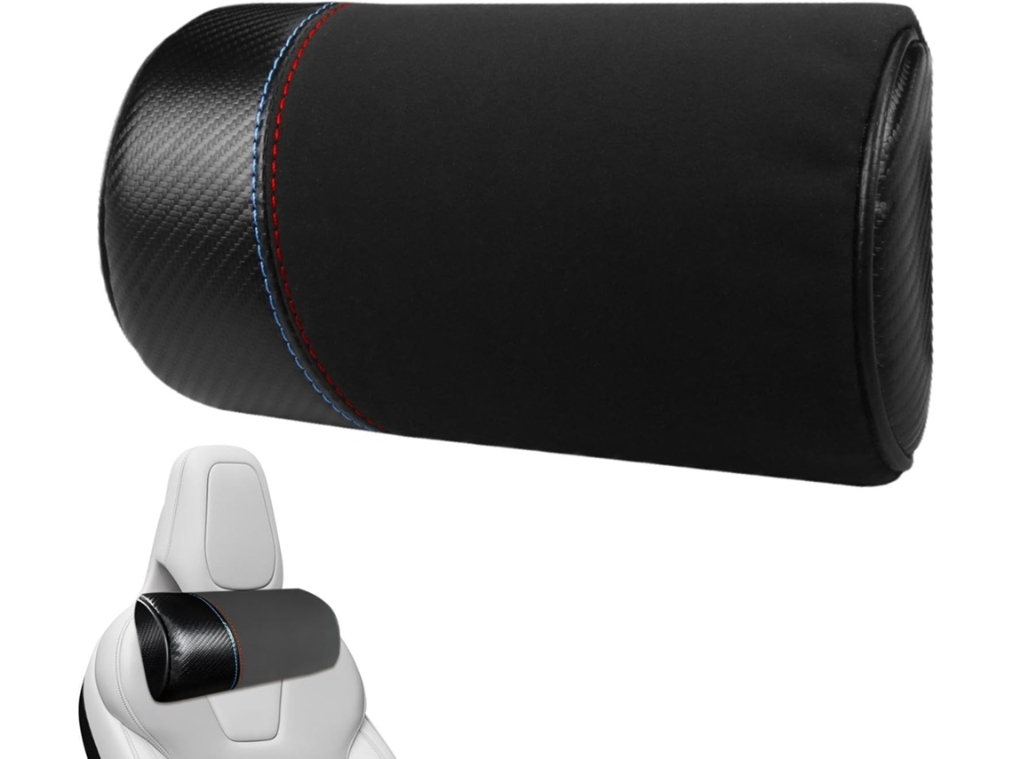 Almofada de Encosto Cabeça Segurança Automática Preta, Ergonômica Apoio para o Pescoço, Viagem, CHABERLU