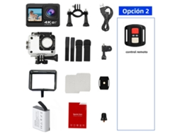 Câmera de Ação 4k 30fps, Tela de 2,0 Polegadas, Wi fi e Controle Remoto, À Prova D'água. MDUG (opção 2)