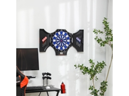 Dartscheibe, Elektronisch, 31 Spiele Und 285 Programme, Für 8 Spieler, 2 Türen, 6 Pfeile, Sound, Schwarz, 83 X 45 X 4 Cm