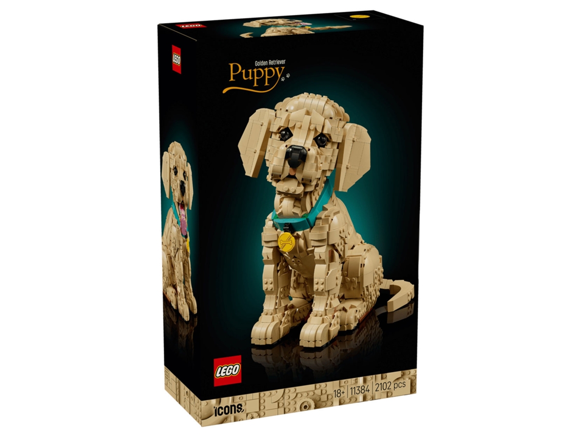 Lego® 11384 Icons Cachorro De Golden Retriever - Figura De Perro Con Collar