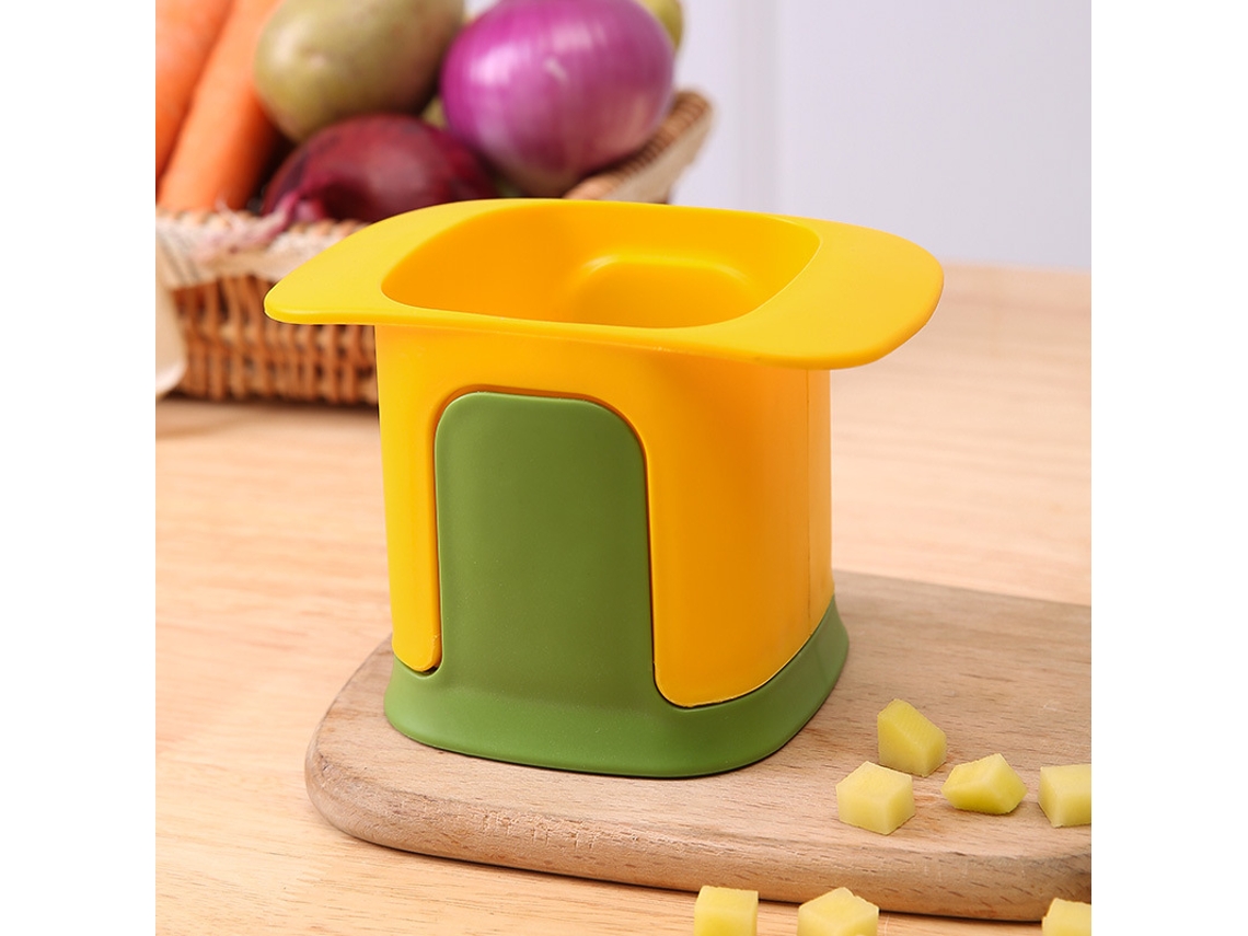 Fatiador de Legumes Multifuncional, Pode Ser Usado para Fatiar Cebolas e Batatas Fritas. MDUG (amarelo)