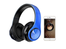 Fones De Ouvido Bluetooth Sem Fio Com Microfone Azul Brilvibera
