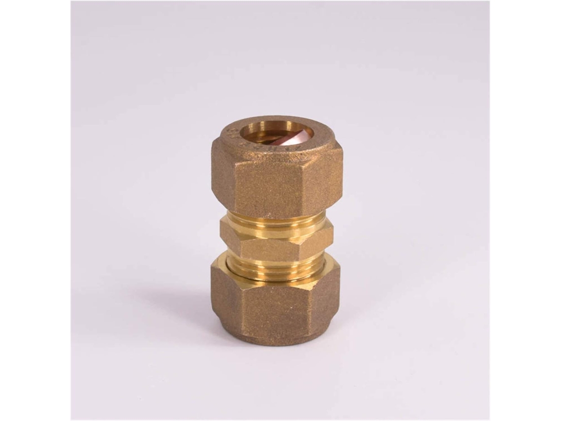 Adaptador para Conexão de Jardim, Junta Compressão Latão com Diâmetro Externo 15 Mm, Virola Cobre Água e Óleo