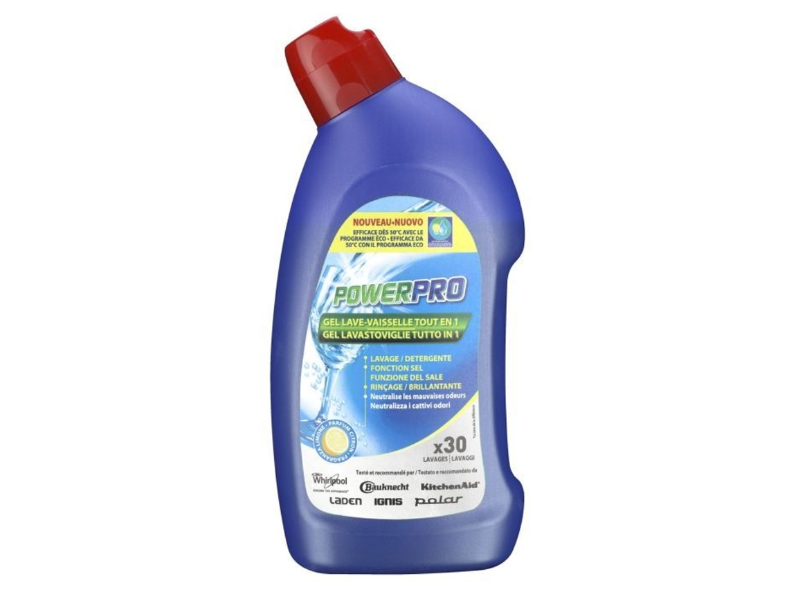 Sal para Lava-Louças 3 em 1 WPRO Frasco de 750 Ml 30 Lavagens em Média