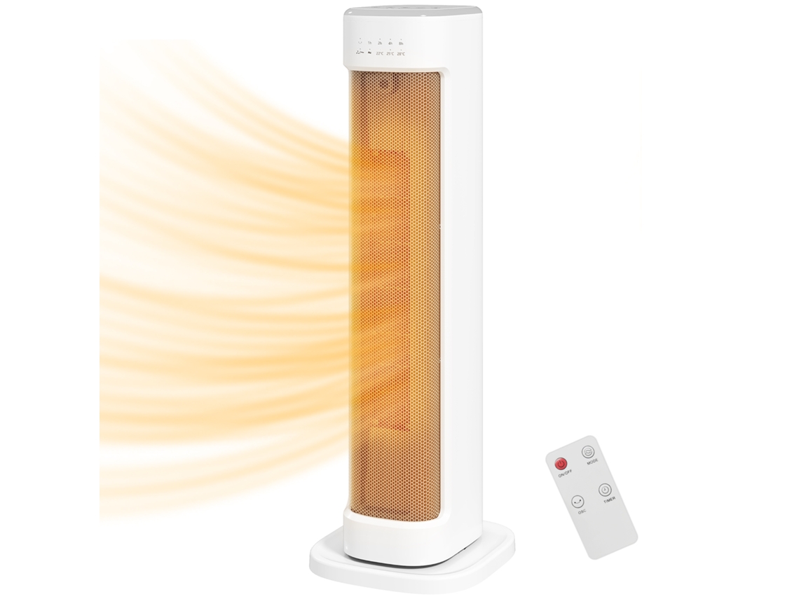 Aquecedor Elétrico 2000w com 3 Modos, Termostato Ajustável, Proteção Inclinação | S/MARCA