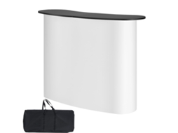 Mesa De Pódio Portátil Para Feiras Comerciais Succebuy, 51,18 X 18,31 X 37,4polegada, Balcão De Exposição Dobrável