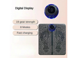 Tapete De Massagem Elétrico Ems Para Os Pés, Com Estimulação Muscular Elétrica, Carregamento Usb, Portátil E Dobráv El.