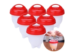 Cozinhador de Ovos de Silicone, 6 Peças, antiaderente, sem casca | S/MARCA